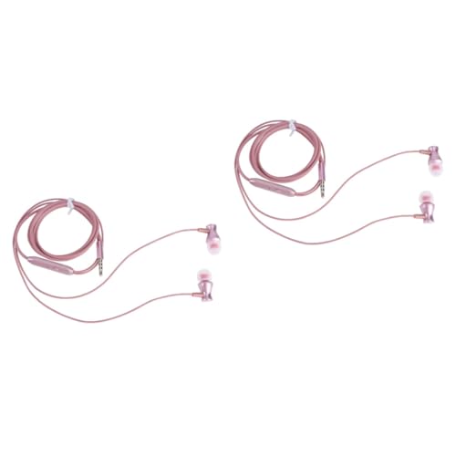 jojofuny 2pcs Headset Headphone 3.5mm Jack Earphone Stereo Earphone Water Proof