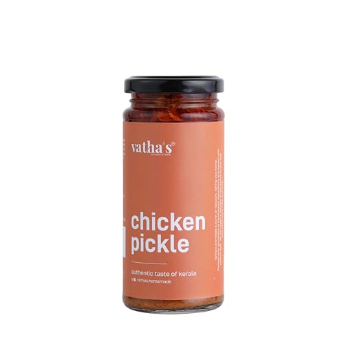 Image of Vathas Chicken Pickle | Traditional Kerala Style Chicken Achar | Spicy & Tangy Non-Veg Pickle | Homemade Taste | No Artificial Preservatives | 225g