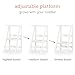 dadada Baby Foldable Montessori Tower - Adjustable Kitchen Step Stool for Kids with Safety Rail, Non-Toxic Finish, Great for Small Space Living (White)