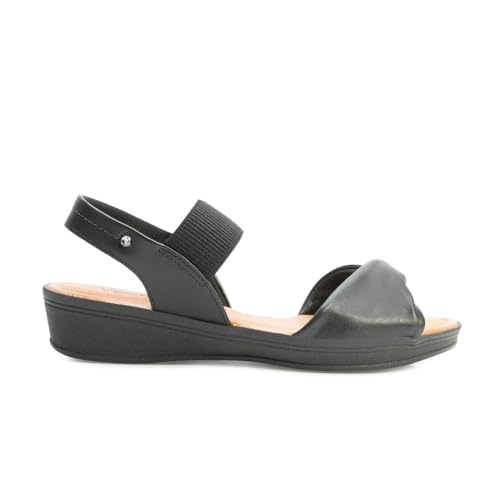 Sandália Usaflex US24-V12770 (Preto/Nude, BR, Adulto, Numérico, 34)