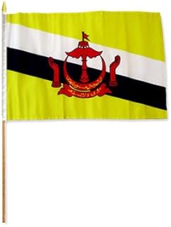One Dozen Brunei 12x18in Stick Flags.