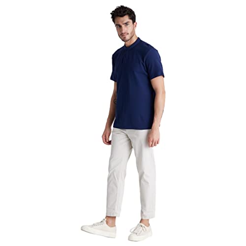 Image of Celio Men Solid Off-White Trousers