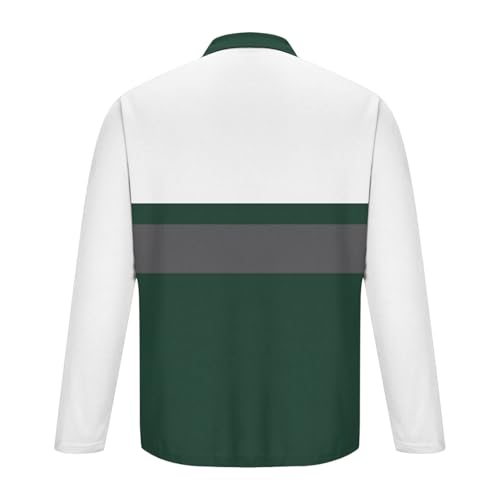 Cambkatl Men's Long Sleeve Golf Shirts - Color Block 2025 Fall Stretch Lapel Button Up Business Casual Tennis T-Shirt4