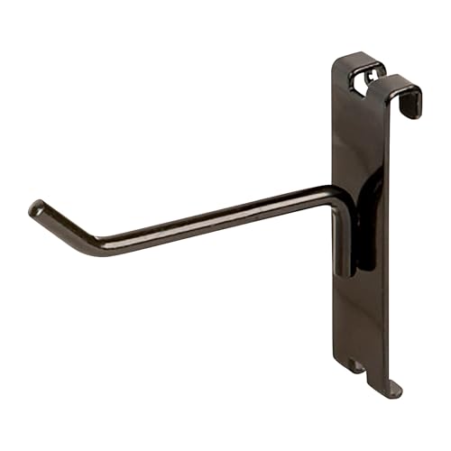Econoco Gridwall Display Hooks, Wire Hooks for Grid Panels, Heavy Duty Metal, Pack of 96 (Black, 4