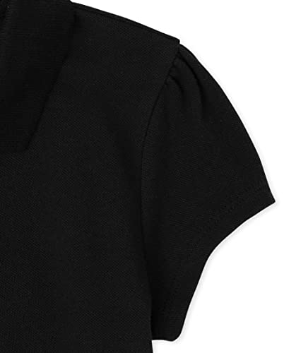 The Children'S Place 2044391024-BK-BLCK-XXL(16) Girls Short Sleeve Ruffle Pique Polo Shirts thumb #2