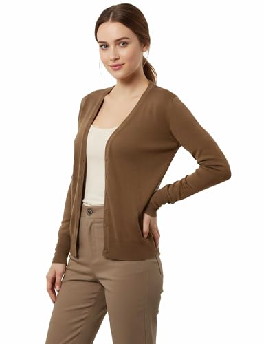 Image of Allsense Women's Long-Sleeve V-Neck Cardigan Sweater | Button Down, Lightweight Soft Knit
