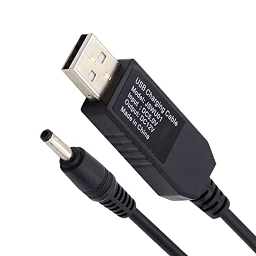 Chenyang USB Boost Converter, USB DC 5V a DC 12V 3,5x1,3 mm Cable conector del regulador de potencia de aumento de voltaje 100cm