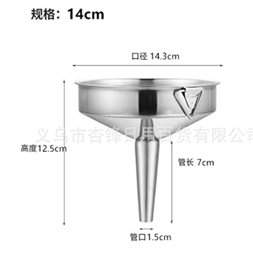 TuToy 10-24 Cm Edelstahl Weithals Flüssigwasser Öl Trichter Küchenfilter Werkzeug - 24 Cm