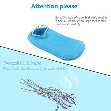 OMAZING KITCHEN Spa Moisturizing Gel Socks for Dry Feet Ankles Cracked Heel Repair Repair Skin Care Treatment Soften Feet Booties Pedicure with Essential Oils Vitamins for Women Men(socks,purple) 3