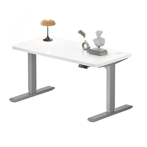 MAIDeSITe Höhenverstellbarer Schreibtisch 120x60cm - Elektrisch Schreibpult Höhenverstellbar 3-stufige mit 2 Energieeffizient‌ Motoren -Stabil & Flüsterleiser Arbeitsplätze Traglast 160kg -S