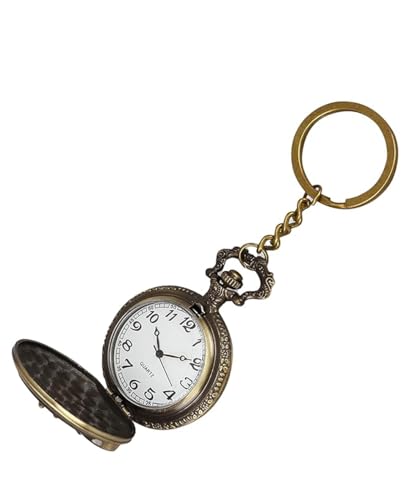 Image of Pocket Watch Metal Keychain Retro Vintage for Gifting With Key Ring Anti-Rust
