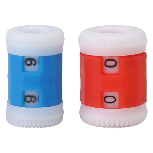 ApexPine 2 Piece Row Counter for Knitting Pins Red & Dark Blue Rotally with Double-Digit Display Small (2.5-4.0mm) & Large (4.5-7.0mm) Sizes