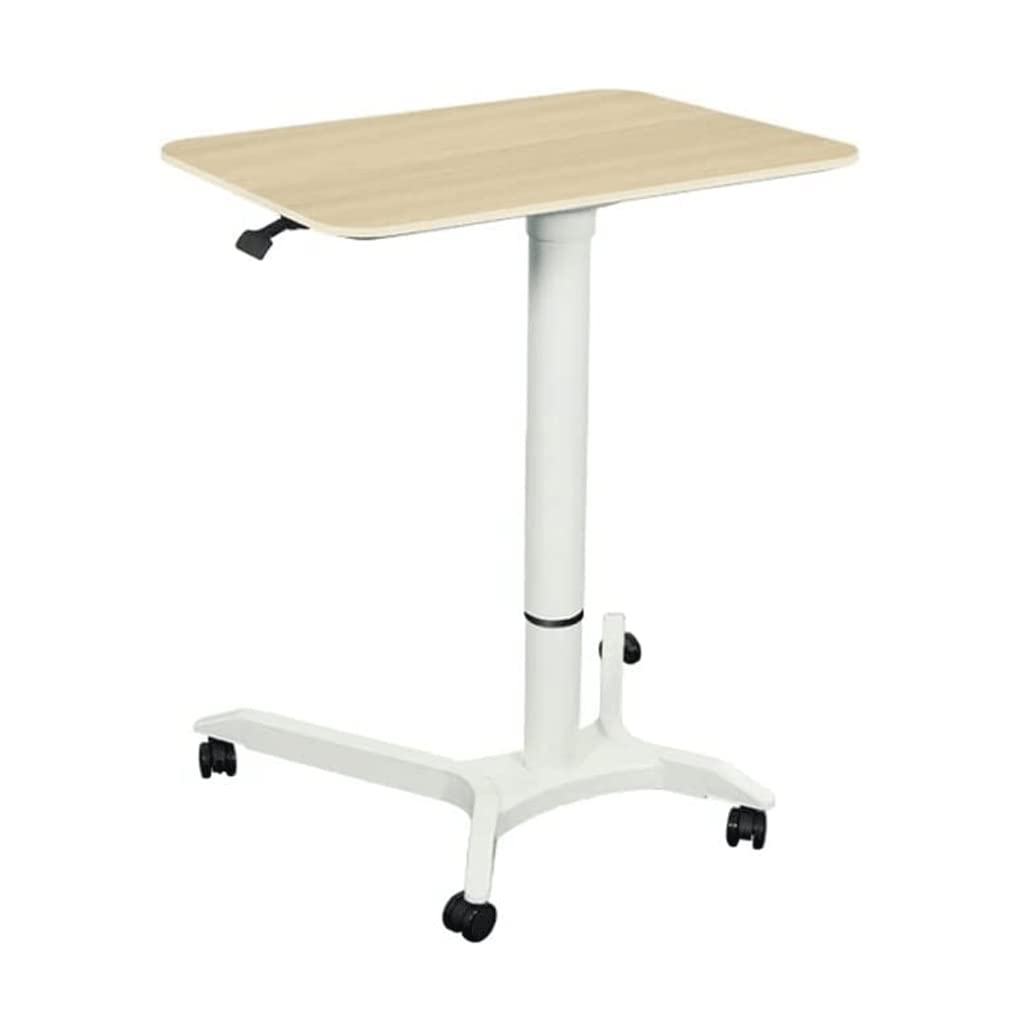 MYUYEE Overbed Table Adjustable Overbed Bedside Table With Hidden Casters Mobile Laptop Computer Standing Desk Cart With Tray For Home Use,F,27.4 43.1In (F-27.4 43.1In)