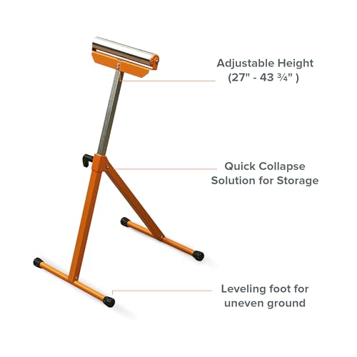 Image of BORA Portable Miter Saw Stand with Pedestal Roller - Universal Folding Work Support for Workshop Tools Compound Miter saws, Chop Saws - 500 Lb Max PM-4000B