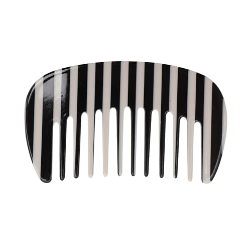 VOCOSTE Wide Tooth Comb, Pocket Size for Curly Hair, White Black