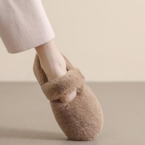 Stunner Women Warm Winter Slippers Fur Lined Slip On Waterproof Indoor Outdoor Warm Mules 5