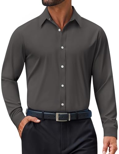 Chemise habillée COOFANDY pour homme coupe moderne manches longues