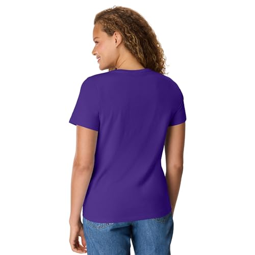 Hanes Women's Perfect-T V-Neck T-Shirt, Ring-Spun Cotton Short Sleeve Tee for Women - image 2