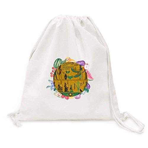 Sac en tissu pliable Égypte ancienne pour fruits et légumes au marché