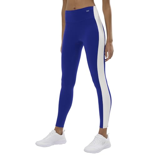 YSABEL MORA Leggings Deportivos Largos Efecto Push-Up. Colección Sport - Alpha. Diseño Contrastado con Bolsillo Interior Y Franja Blanca para Evitar Transparencias.