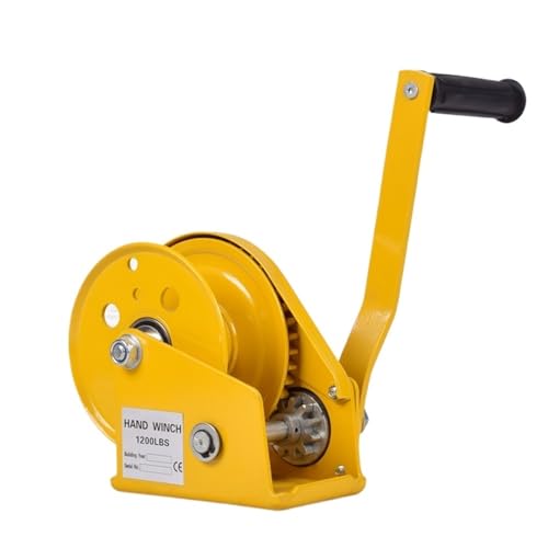 1200LBS selbstsichernde Handwinde, Edelstahl-Ankerwinde for Boote, LKW, automatische manuelle Hebevorrichtung(10m wire cable-01)