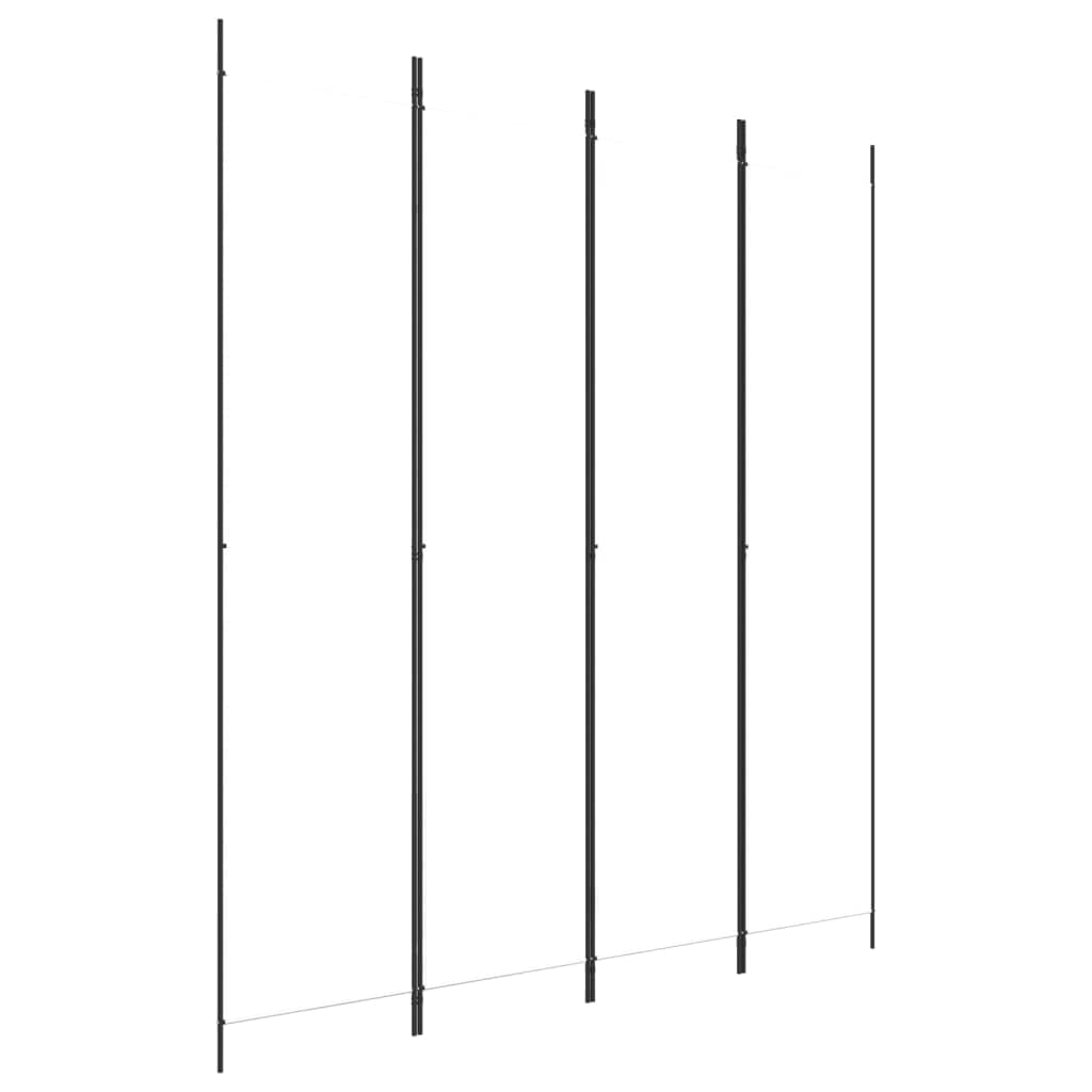 Biombo Separador de Ambientes 4 Paneles 200x220 cm, Pared Divisoria Plegable de Tela Blanca Transpirable, Pantalla para Dormitorio, Oficina, Fondo Fotográfico o Protección Solar