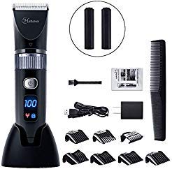 Hatteker Cordless Hair Trimmer Pro Hair clippers Beard Trimmer Haircut Kit for Men Rechargeable Waterproof