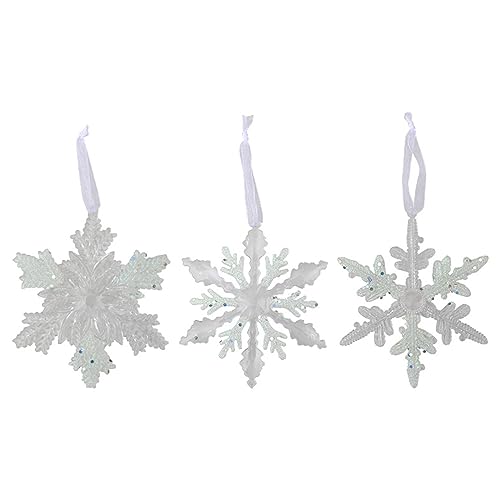 10 copos de nieve decoraciones de Navidad y adornos de boda de invierno 6
