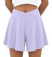 PrinStory Athletic Shorts for Women High Waisted Tennis Skorts Lightweight Workout Running Flowy ...