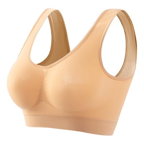 Sujetador deportivo sin costuras para mujer top corto transpirable sin aros lencería piel XXXL