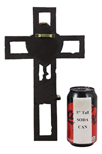 Ebros Gift Rustic Western Usa Flag Military Patriotic Fallen Soldier Memorial Wall Cross Decor Plaque Vintage Design Hanging Sculpture 11.75 Inch High Catholic Christian Accent Decorative Crosses thumb #4