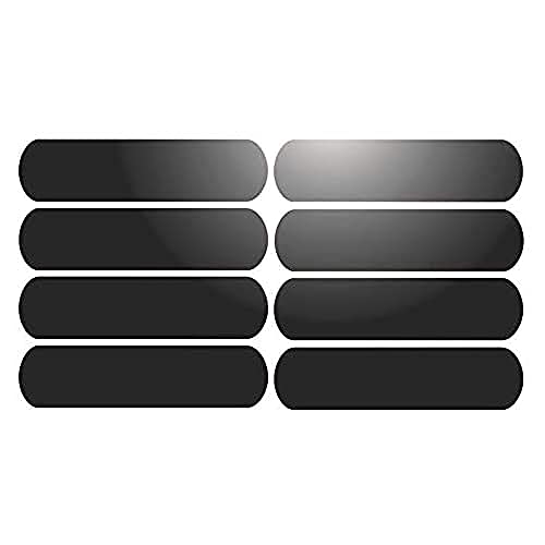 8 Bandes adhésives réfléchissantes pour signalisation sur casque 8x2 cm Noir Réfléchissant