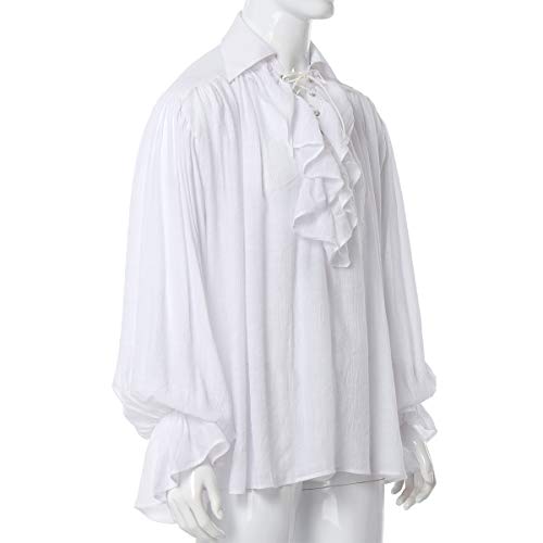 GRACEART Men's Pirate Shirt Costume (White, Medium) steampunk buy now online GRACEART Men's Pirate Shirt Costume (White, Medium) steampunk buy now online