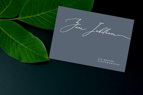 WBdesignz Grußkarte zum Jubiläum mit Umschlag - elegante Glückwunschkarte zum Firmenjubiläum, Arbeitsjubiläum oder besonderen Meilensteinen - für Geschäftspartner, Freunde, Familie & Kollegen (DIN A6)