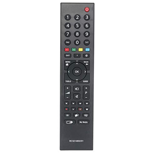 VINABTY RC3214802 / 01 Fernbedienung Ersetzen für Grundig 3D-Fernseher 32cle5407sg 26CLE8205BL 48cle5427bg TP7 32VLE5406BG TS1187R-1 32VLE7230WR