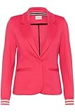 Sans doublure recyclée KAFFE Blazer Kinnie Blazer Business à manches longues pour femme, Rayures framboises/craie, L