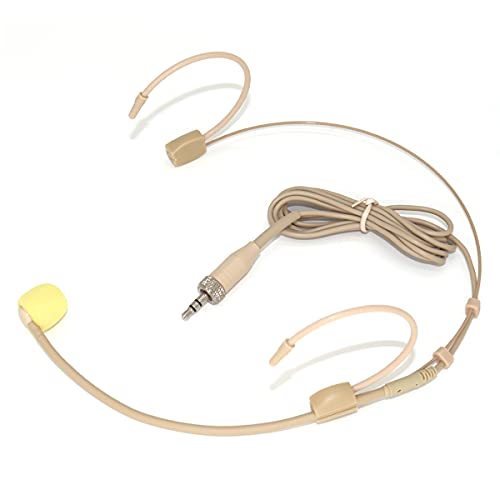 Xgwth Headset Microphone Double Over Ear Earset Headworn Mic Condenser Cardioid Compatible With Sennheiser Wireless System Bodypack Transmitter Mini 3.5Mm Female Screw Plug #TOP6