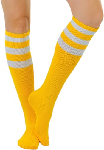 Image of ToBeInStyle Women's Premium Below Knee Athletic Socks w /Contrasting Wide Stripes