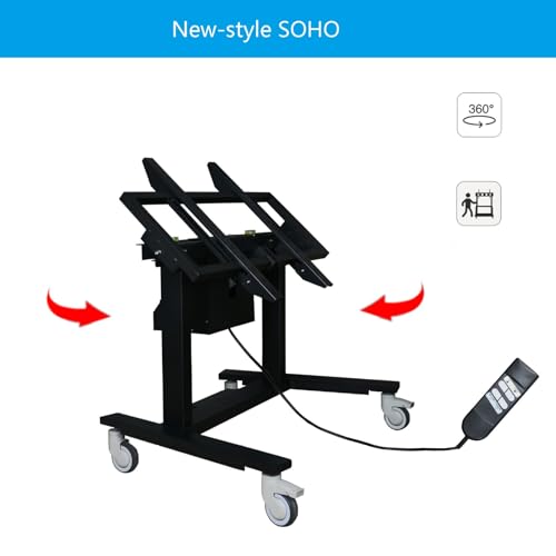 Soporte móvil para TV con ruedas y ajuste de altura miniatura 3