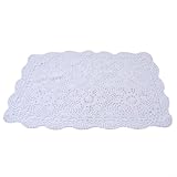Design en dentelle exquis : sets de table en dentelle, cette nappe vintage dispose d'un motif en crochet délicat qui ajoute une touche d'élégance et de sophistication à n'importe quelle table. Il est parfait pour les deux occasions formelles et un usage quotidien.