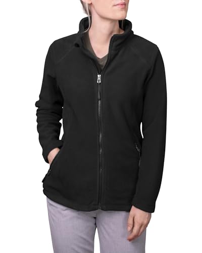 HRM Women´s Full- Zip Fleece Jacket, Schwarz, L, 1202
