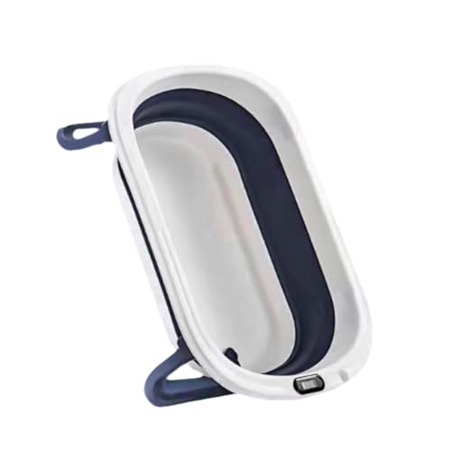 ZHXQRP Bañera Plegable Multifuncional con Desagüe y Detección Inteligente de Temperatura Ideal for Perros Gatos Diseño Portátil(Blue)