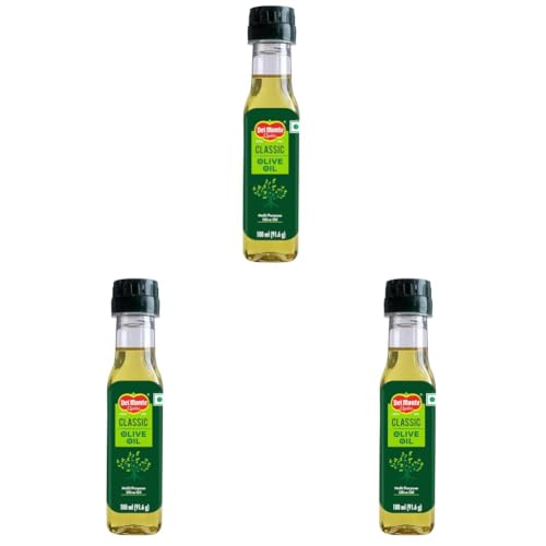 Image of Del Monte Classic Olive Oil (Imported) | Pure multipurpose cooking oil ideal for pasta, pizza, curries, gravies, shallow frying, grilling & roasting | Good for Skin, Hair & Baby care & massage | High MUFA & Rich in antioxidants | 100ml PET