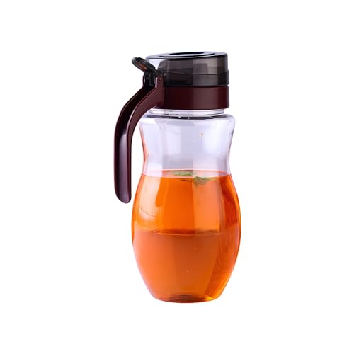 Image of Oblivion Oil Plastic Bottle Dispenser With Lid Clear Drip Free Spout Controlled - Oil Dispenser for Cooking, Easy Flow and Vinegar Bottle - Pourer Liquid Dispenser Transparent & Unbreakable (1 Ltr)
