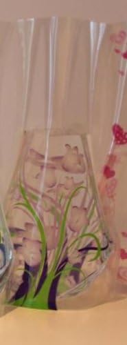 Plástico plegable Jarrón de flores 4piezas (Morado Follaje)