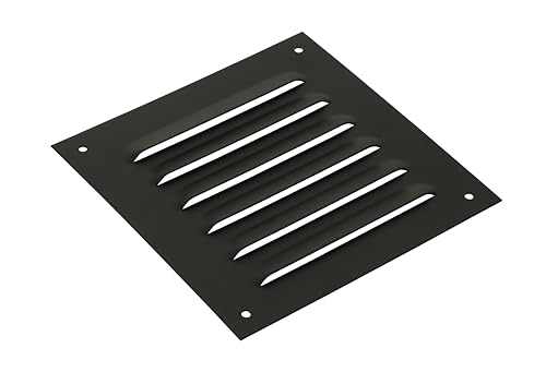 Image of Aluminium Ventilation Jali & Kitchen Jali Ventilator Grill (Black, 150mm X 150mm x 1.5mm) (6x6 Inch) Pack of 3