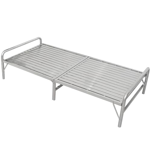 Cama Plegable sin Colchon 190x80/90/100 cm, Camas Abatibles Portatil de Acero Inoxidable de Carga de 200 kg, Camas Supletorias para Casa, Oficina, Dormitorio(190x80x33cm)
