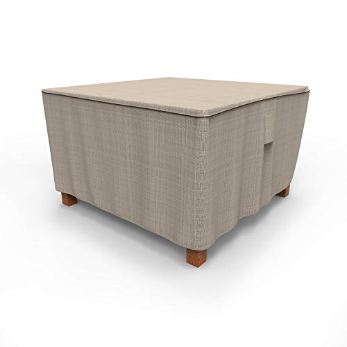 EmpirePatio Tan Tweed Square Patio Table Cover, Medium