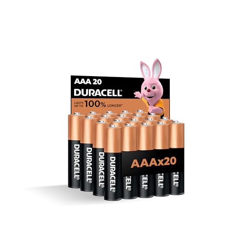 Duracell AAA 1.5V Alkaline Batteries Pack of 20 - Last up to 100% longer