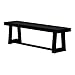 Plank+Beam 60 Inch Farmhouse Dining Bench, Solid Wood Entryway Bench, Wooden Outdoor Bench, Kitchen Dining Seat, Dining Room, Home Office, Living Room Furniture, Easy Assembly, Black Wirebrush